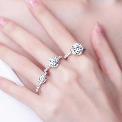 Dainty Sun Flower Moissanite Ring For Women Popular S925 Sterling Silver 💍