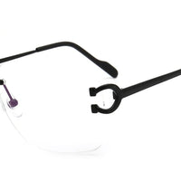 Pilot Metal Glasses Frame Casual Optical Eyeglasses Rimless 👓
