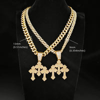 - M a y B a c h Cross Pendants Necklaces Shiny Cuban✨