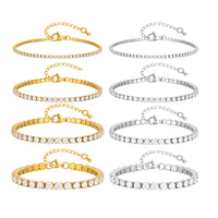 Luxury Zircon 2/3/4/5MM Tennis Chain Bracelet for Women, Stainless Steel Bracelet Zircon ✨