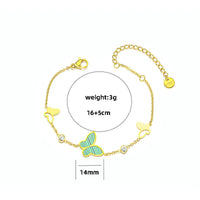 Luxury Gold Color Butterfly Bracelet - Stainless Steel Jewelry for Women ✨