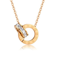 18K Gold Plated Stainless Steel Interlocking Circles Infinity Style Roman✨