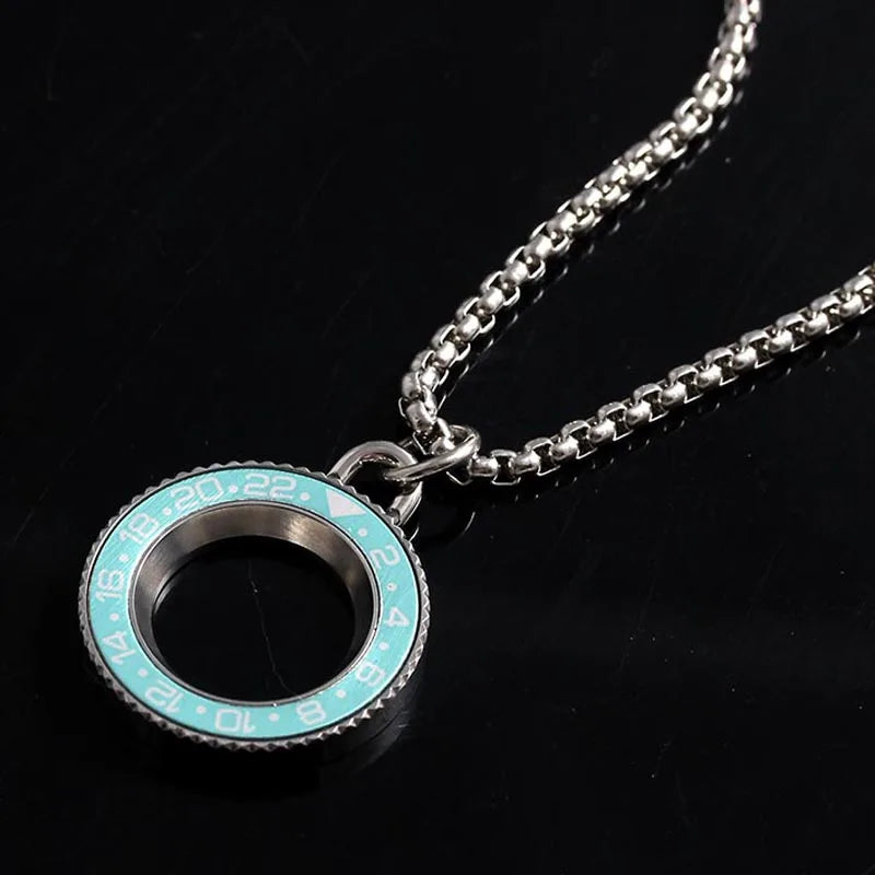 GMT Watches Speedometer Bezel Steel Necklace ✨