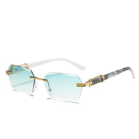 Luxury Rimless Sunglasses Square Sunglasses ✨
