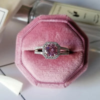 Luxury Fashion Pink Engagement Wedding Band Eternity Ring 💍