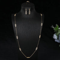 Dainty Choker Earring Ring Sets Stackable Long Necklace jewelry 💎