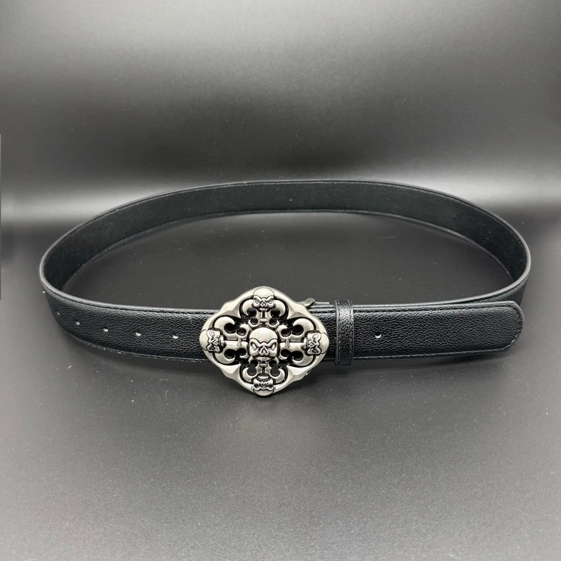 CRH  Women Men Belts Goth Ladies Hip Hop Punk Rivet Skeleton Belt ⚜️