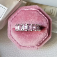 Luxury Fashion Pink Engagement Wedding Band Eternity Ring 💍