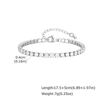 Luxury Zircon 2/3/4/5MM Tennis Chain Bracelet for Women, Stainless Steel Bracelet Zircon ✨