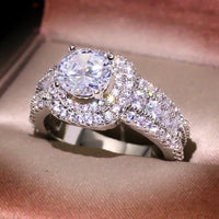 925 Sterling Silver Square Zircon Full Diamond Ring 💍