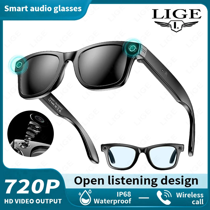 Smart Music Make Receive Call Bluetooth Headset Recording Sunglasses👓