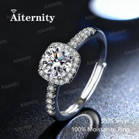 Moissanite Women's Ring Real 925 Sterling Silver D Color Heart-shaped Shining Ring 💍