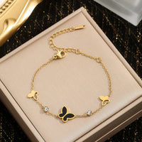 Luxury Gold Color Butterfly Bracelet - Stainless Steel Jewelry for Women ✨