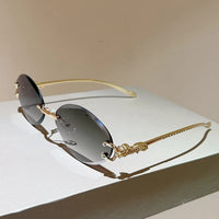 Luxury Rimless Rhomboid Shaped Sunglasses 🕶️
