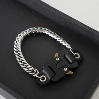 Titanium Steel Street Men Letters Metal Safety Buckle Necklace Fashion Jewelry ✨