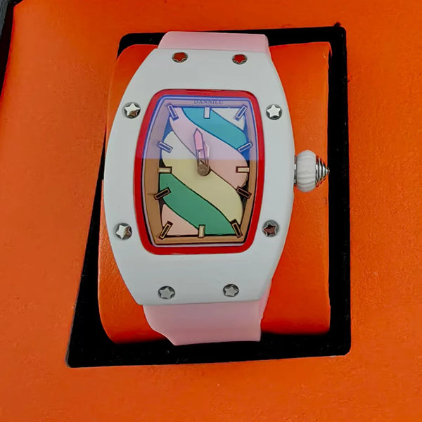 Luxury Candy Watch For Women Elegant Tonneau Original Design Watch 🍭