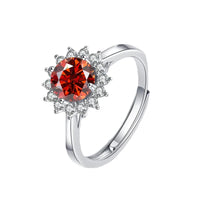 Dainty Sun Flower Moissanite Ring For Women Popular S925 Sterling Silver 💍