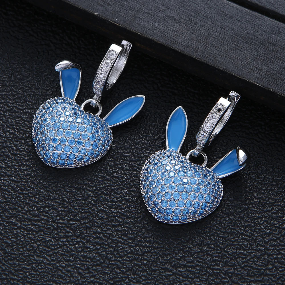 Luxury Rabbit Cubic Zirconia Statement Big Hoops Earrings 💎