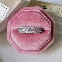 Luxury Fashion Pink Engagement Wedding Band Eternity Ring 💍
