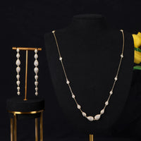 Zirconia Bling Hip Hop Jewelry Set Chain Choker Necklace Earring Set 💎