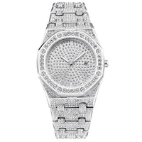 Royal Oak Style Luxury Hip Hop Iced Out Diamond Quartz Wrist Watch ⏱️
