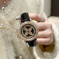 Quarts 28mm Quality watches for women four leaf ⏱️