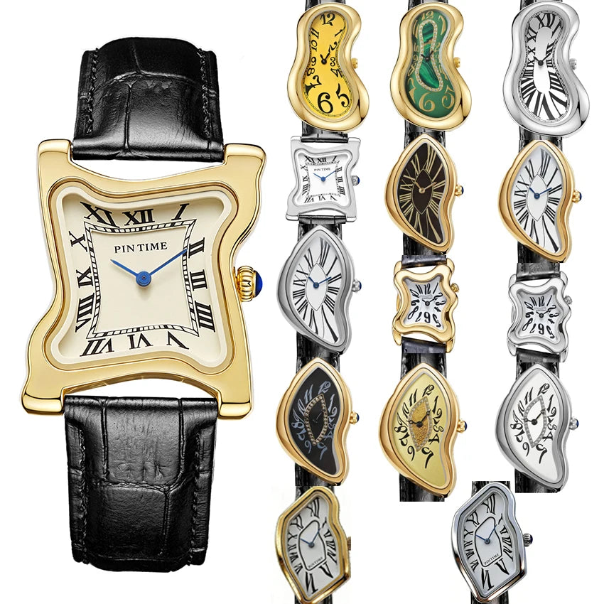 Surrealist Art Melting Clock Watch Unique Soft Time Quartz Wristwatch ⌚️