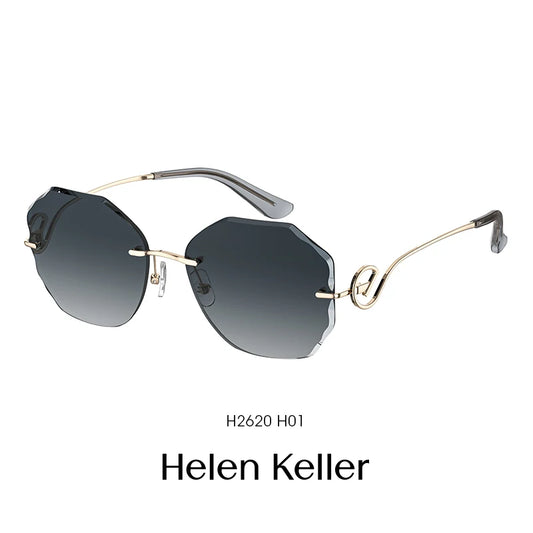 Helen Keller's new trendy fashion sunglasses women's irregular elegant three-dimensional sunglasses