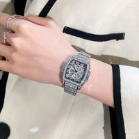 Full Diamond Women's  Luxury Niche Watch Rotating watch 💎