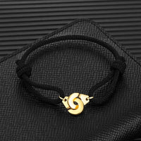 DV Gold Handcuff Milanese Cord Adjustable Bracelet, Unisex Couple Bracelet ⛓️‍💥