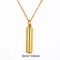 Cylinder Pendant Charm Stainless Steel Cremation Memorial ⛓