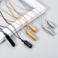 Cylinder Pendant Charm Stainless Steel Cremation Memorial ⛓