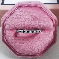 Luxury Green Black Pink Silver color Eternity Band Ring For Women 💍