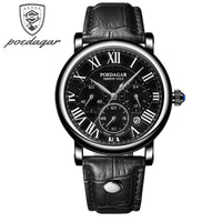 Luxury Watches For Men Chronograph Date Man Quartz Watch Waterproof Leather ⌚️