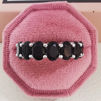 Luxury Green Black Pink Silver color Eternity Band Ring For Women 💍