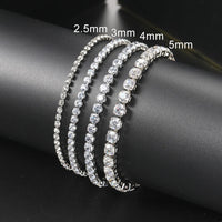 D VVS1 Moissanite Tennis Bracelet Original s925 Sterling Silver Plated 18k White Gold ✨