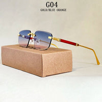 Rimless Designer Sunglasses Aluminium Magnesium 👓