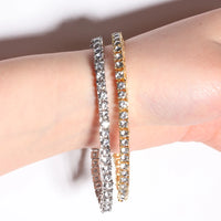 Luxury Iced Out Watches Bracelet Set Gold Silver Color Full Rhinestone 💎