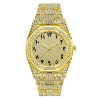 Royal Oak Style Luxury Hip Hop Iced Out Diamond Quartz Wrist Watch ⏱️