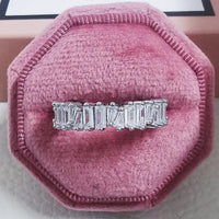 Luxury Green Black Pink Silver color Eternity Band Ring For Women 💍