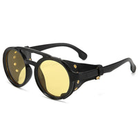 Retro Steampunk Sunglasses Men Women UV400 Round Punk Sunglasses 👓