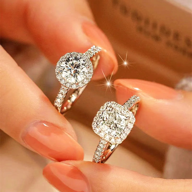 Dainty Sun Flower Moissanite Ring For Women Popular S925 Sterling Silver 💍