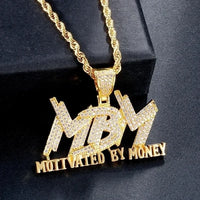 Diamond  Hip Hop Necklace Shiny Cubic Zirconia Wallet Pendant 💎