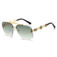 Rimless Pilot Metal Outdoor Driving UV400 Protective Glasses👓
