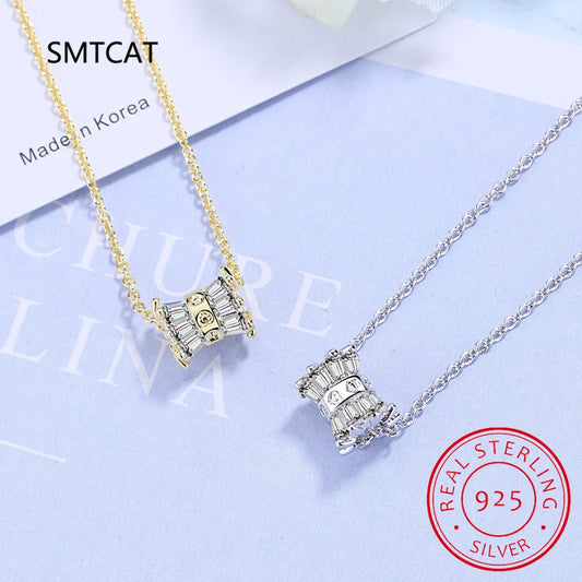 1.6CTTW All 3mm Colorless Moissanite 925 Sterling Silver Pendant for Women 💎