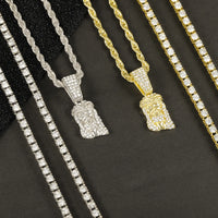 Men's Women's Hip-hop Punk Necklace Set Stylish Jesus Pendant ✨