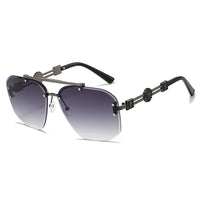Rimless Pilot Metal Outdoor Driving UV400 Protective Glasses👓