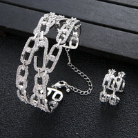 Luxury 2PCS  Jewelry For Women Wedding Engagement 💎
