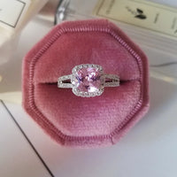 Luxury Fashion Pink Engagement Wedding Band Eternity Ring 💍