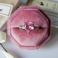 Luxury Fashion Pink Engagement Wedding Band Eternity Ring 💍